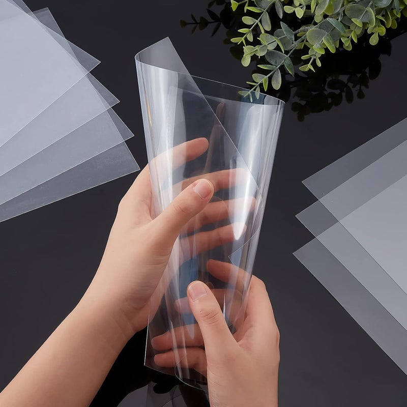AHANDMAKER 20 Pcs Clear PVC Flexible Plastic Board Sheet, 8.25 x 11.75 inch Clear Plastic Sheet with Protective Paper for Craft, Windows, Picture Frames, DIY Display Projects - Image 3